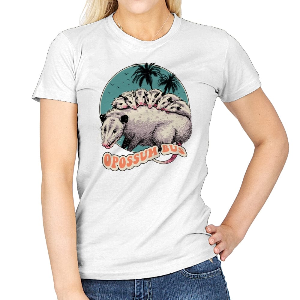 Opossum Bus - Womens T-Shirts RIPT Apparel Small / White