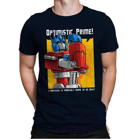 Optimistic - Mens Premium T-Shirts RIPT Apparel Small / Midnight Navy