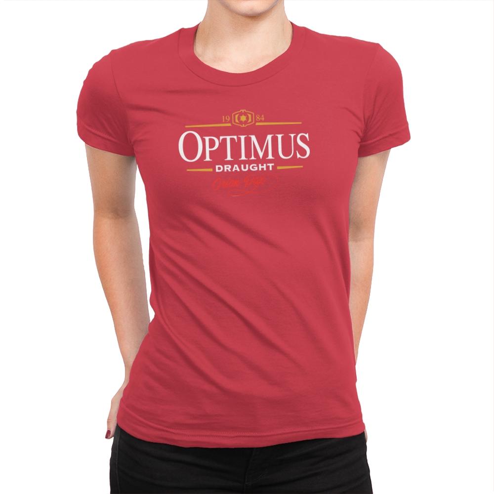 Optimus Draught Exclusive - Womens Premium T-Shirts RIPT Apparel Small / Red