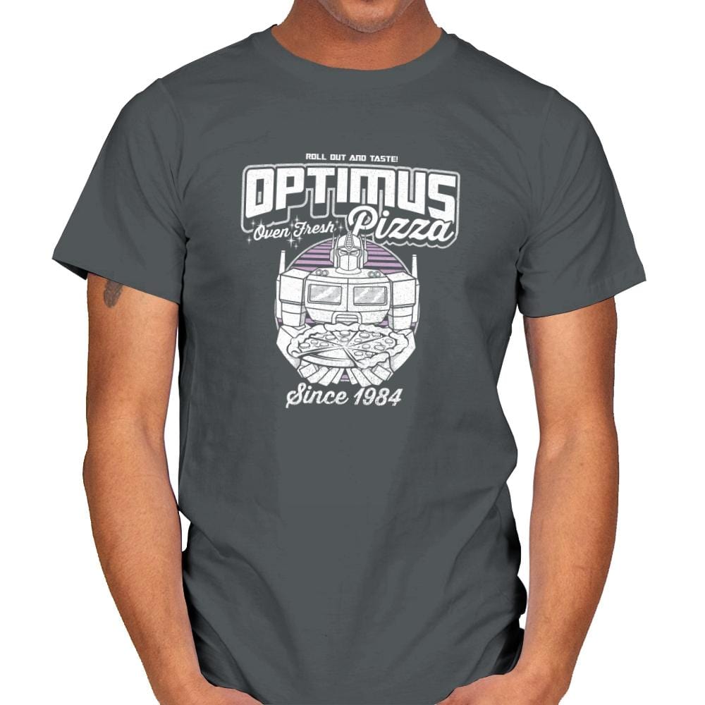 Optimus Pizza - Mens T-Shirts RIPT Apparel Small / Charcoal