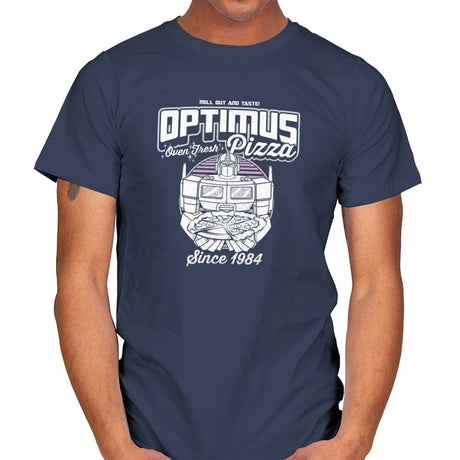 Optimus Pizza - Mens T-Shirts RIPT Apparel Small / Navy