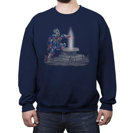 Optimusian Legend - Crew Neck Sweatshirt Crew Neck Sweatshirt RIPT Apparel Small / Navy