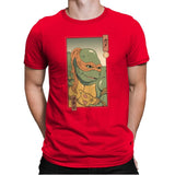 Orange Kame Ninja - Mens Premium T-Shirts RIPT Apparel Small / Red