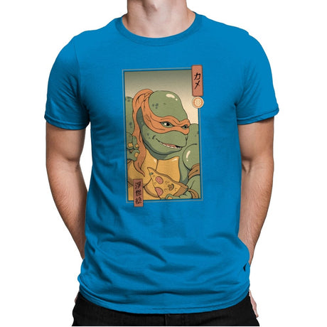 Orange Kame Ninja - Mens Premium T-Shirts RIPT Apparel Small / Turqouise