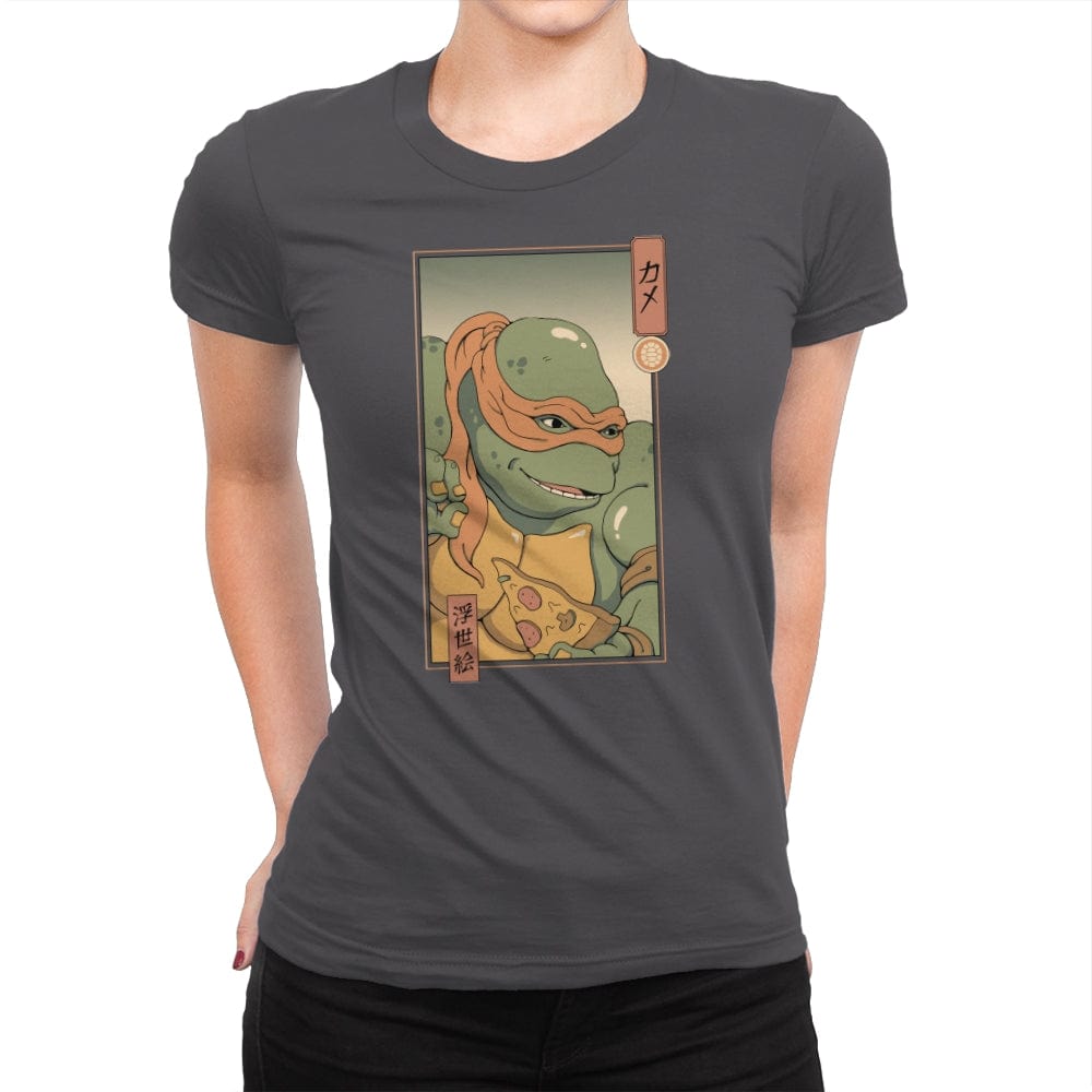 Orange Kame Ninja - Womens Premium T-Shirts RIPT Apparel Small / Heavy Metal