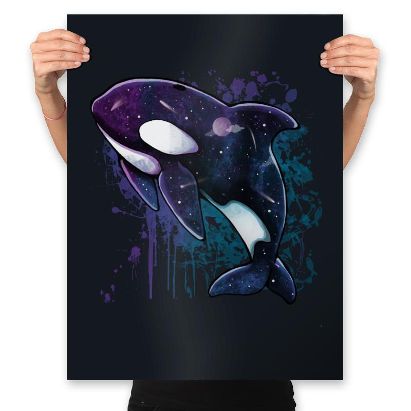 Orca Galaxy - Prints Posters RIPT Apparel 18x24 / Black
