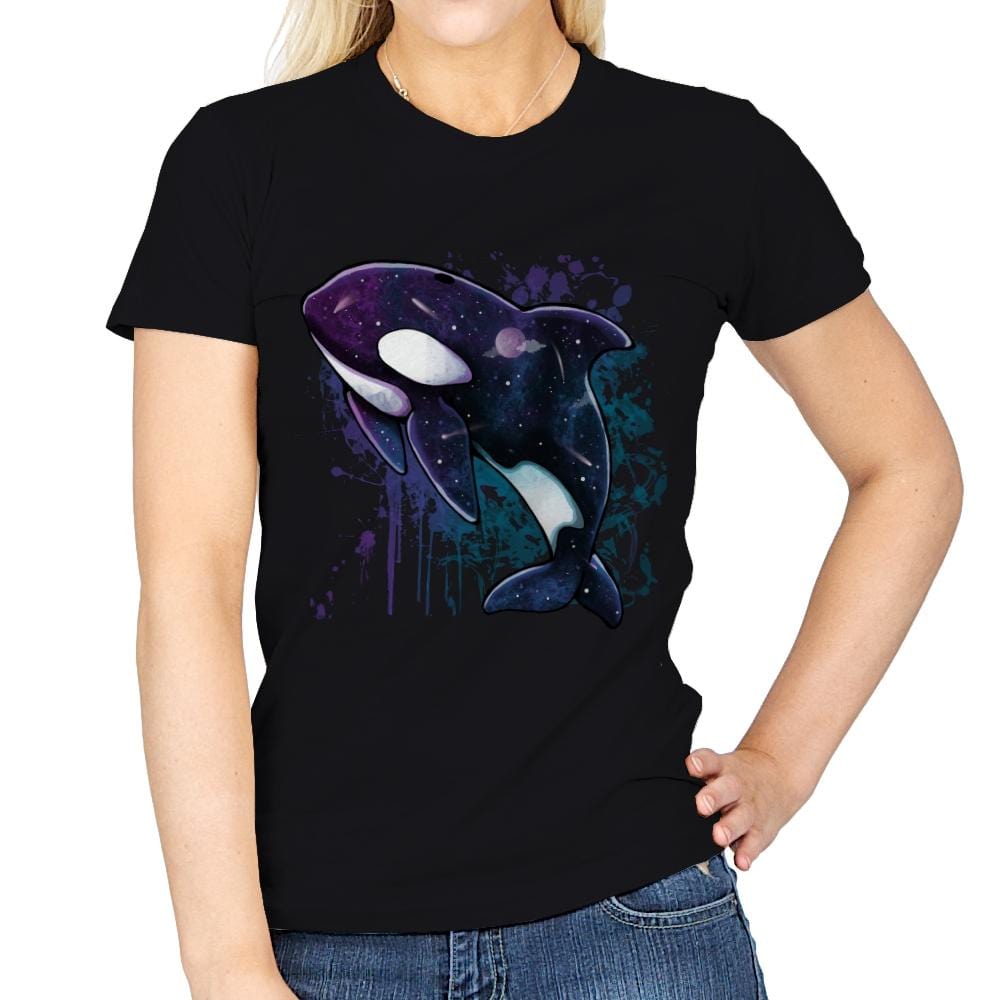 Orca Galaxy - Womens T-Shirts RIPT Apparel Small / Black