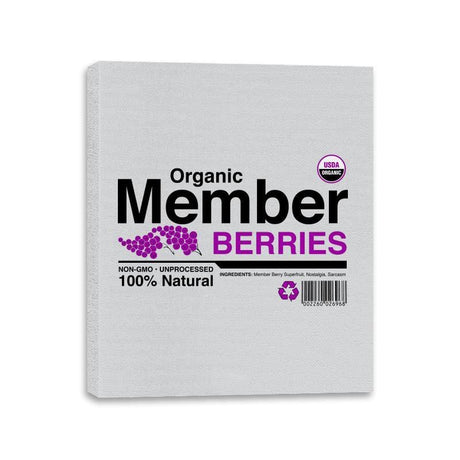Organic Member Berries - Canvas Wraps Canvas Wraps RIPT Apparel 11x14 / Silver