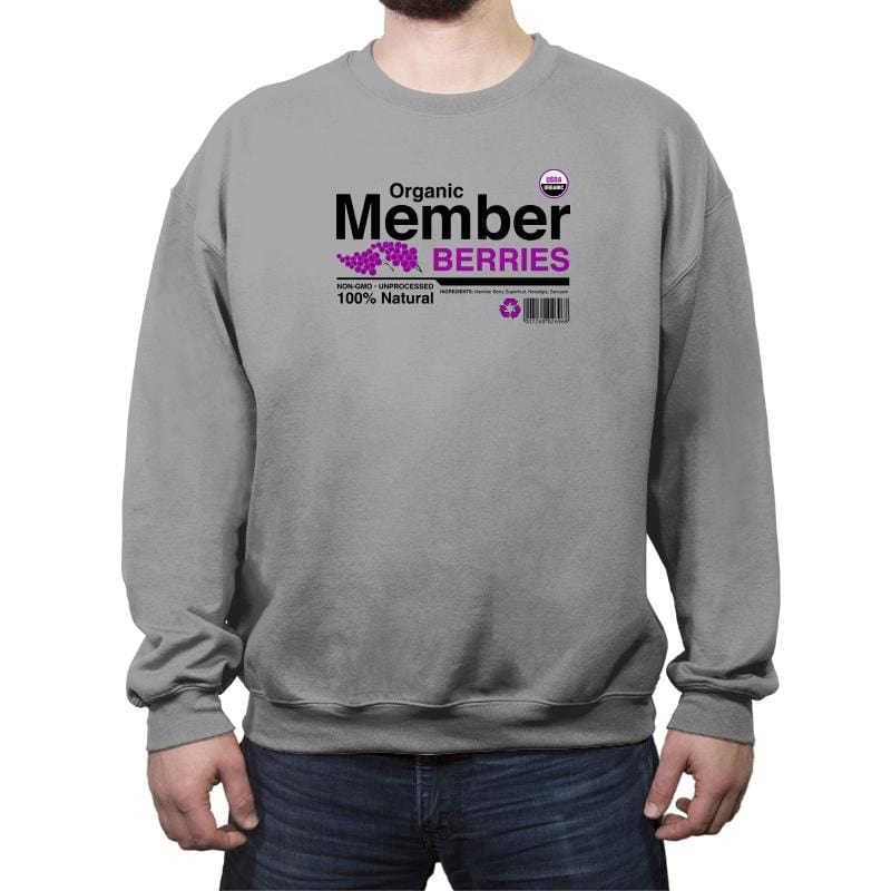 Organic Member Berries - Crew Neck Sweatshirt Crew Neck Sweatshirt RIPT Apparel