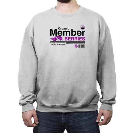 Organic Member Berries - Crew Neck Sweatshirt Crew Neck Sweatshirt RIPT Apparel Small / Sport Gray
