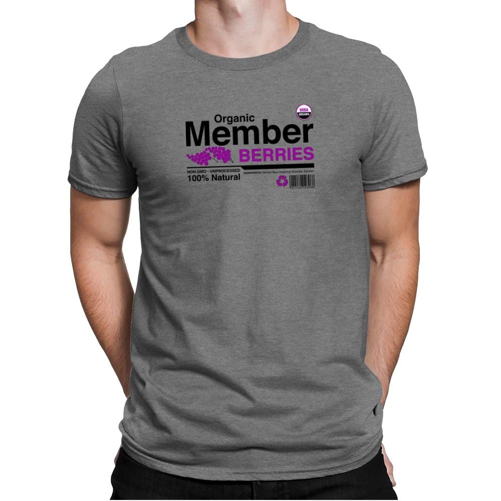 Organic Member Berries - Mens Premium T-Shirts RIPT Apparel Small / Heather Grey