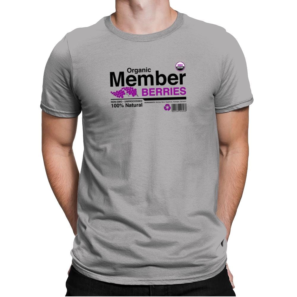 Organic Member Berries - Mens Premium T-Shirts RIPT Apparel Small / Light Grey