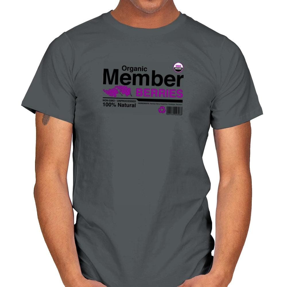 Organic Member Berries - Mens T-Shirts RIPT Apparel Small / Charcoal