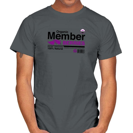 Organic Member Berries - Mens T-Shirts RIPT Apparel Small / Charcoal