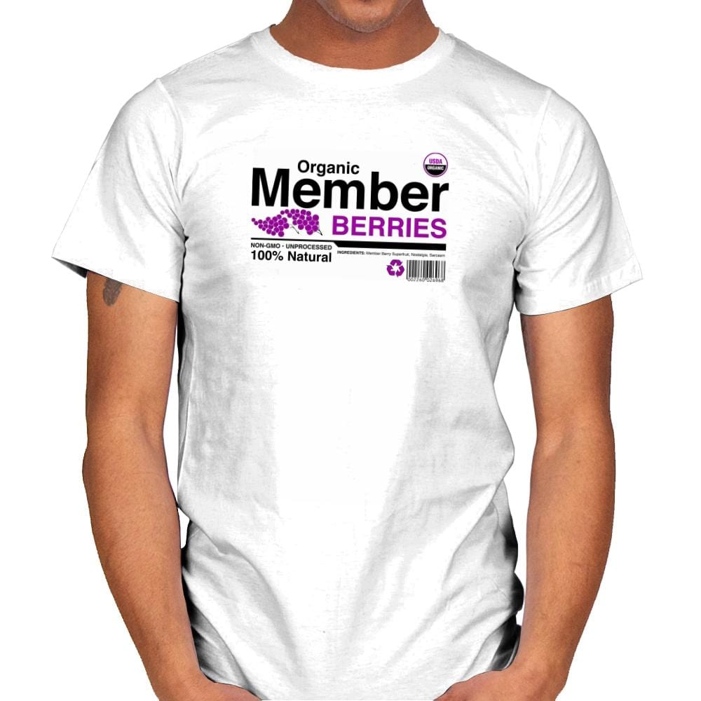 Organic Member Berries - Mens T-Shirts RIPT Apparel Small / White