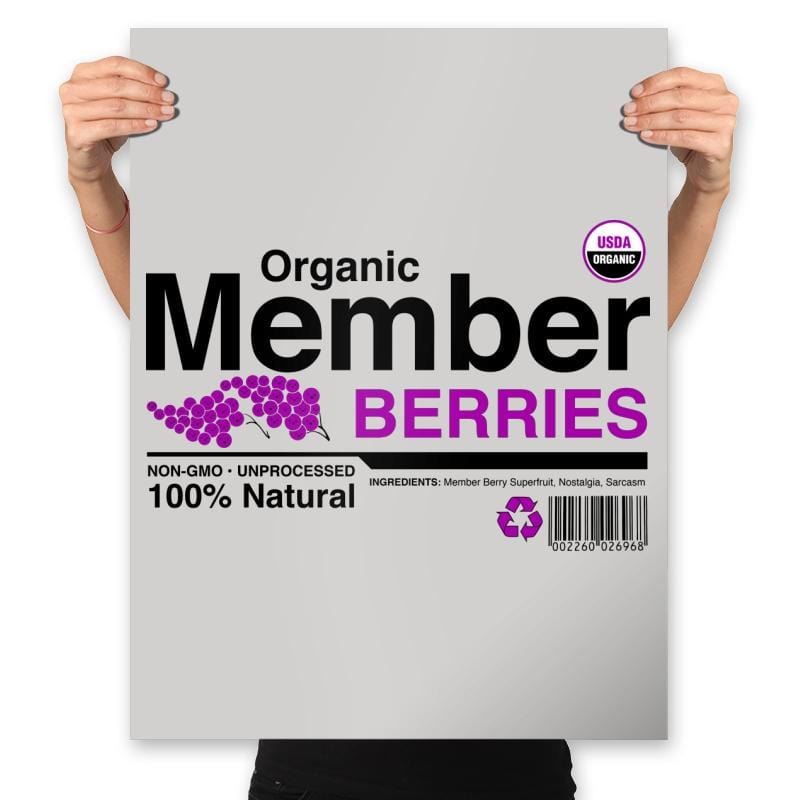 Organic Member Berries - Prints Posters RIPT Apparel 18x24 / Silver