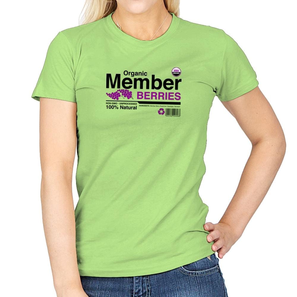Organic Member Berries - Womens T-Shirts RIPT Apparel Small / Mint Green