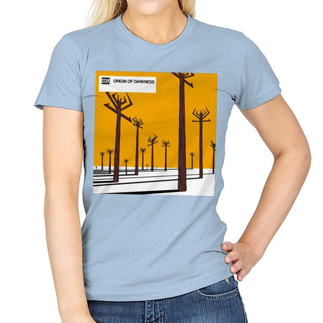 Origin of Darkness - Record Collector - Womens T-Shirts RIPT Apparel Small / Light Blue