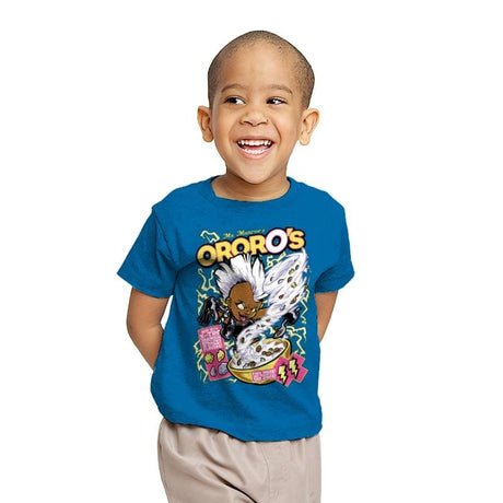 OrorO's Cereal - Youth T-Shirts RIPT Apparel X-small / Sapphire