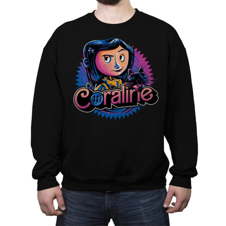 Other Barbie - Crew Neck Sweatshirt Crew Neck Sweatshirt RIPT Apparel Small / Black