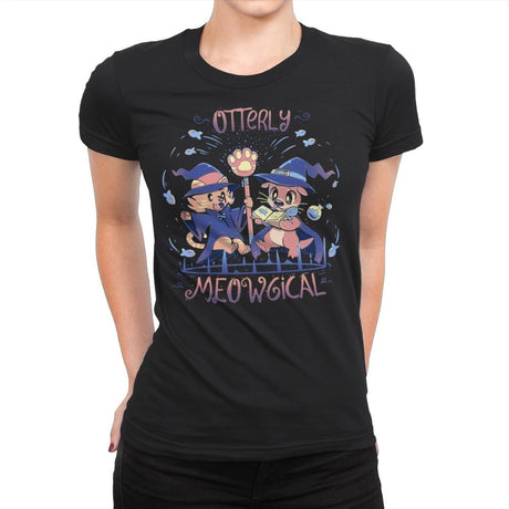 Otterly Meowgical - Womens Premium T-Shirts RIPT Apparel Small / Black