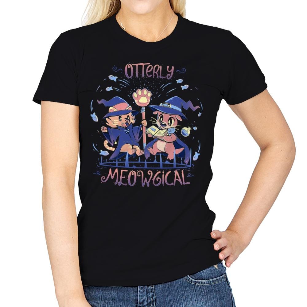 Otterly Meowgical - Womens T-Shirts RIPT Apparel Small / Black