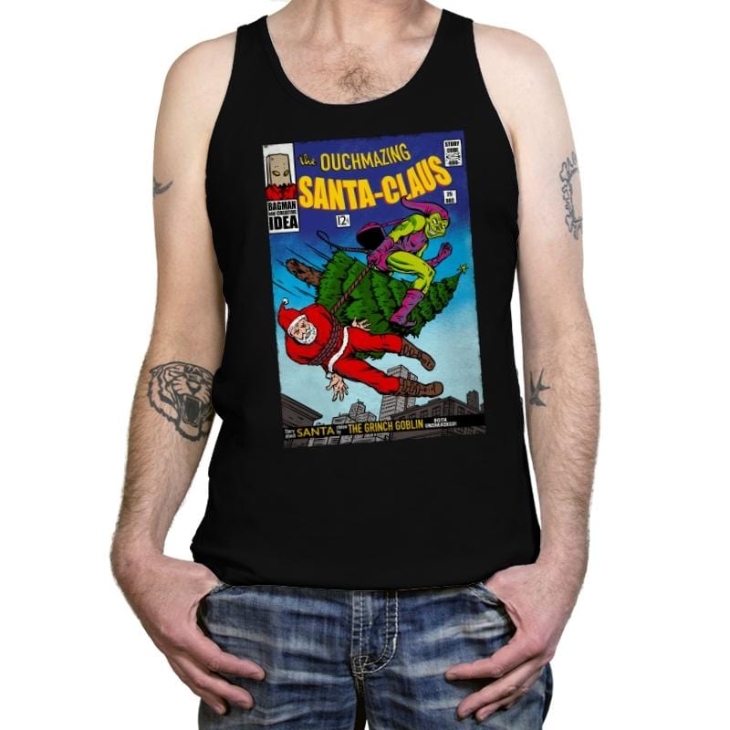 Ouchmazing Santa Claus - Tanktop Tanktop RIPT Apparel X-Small / Black