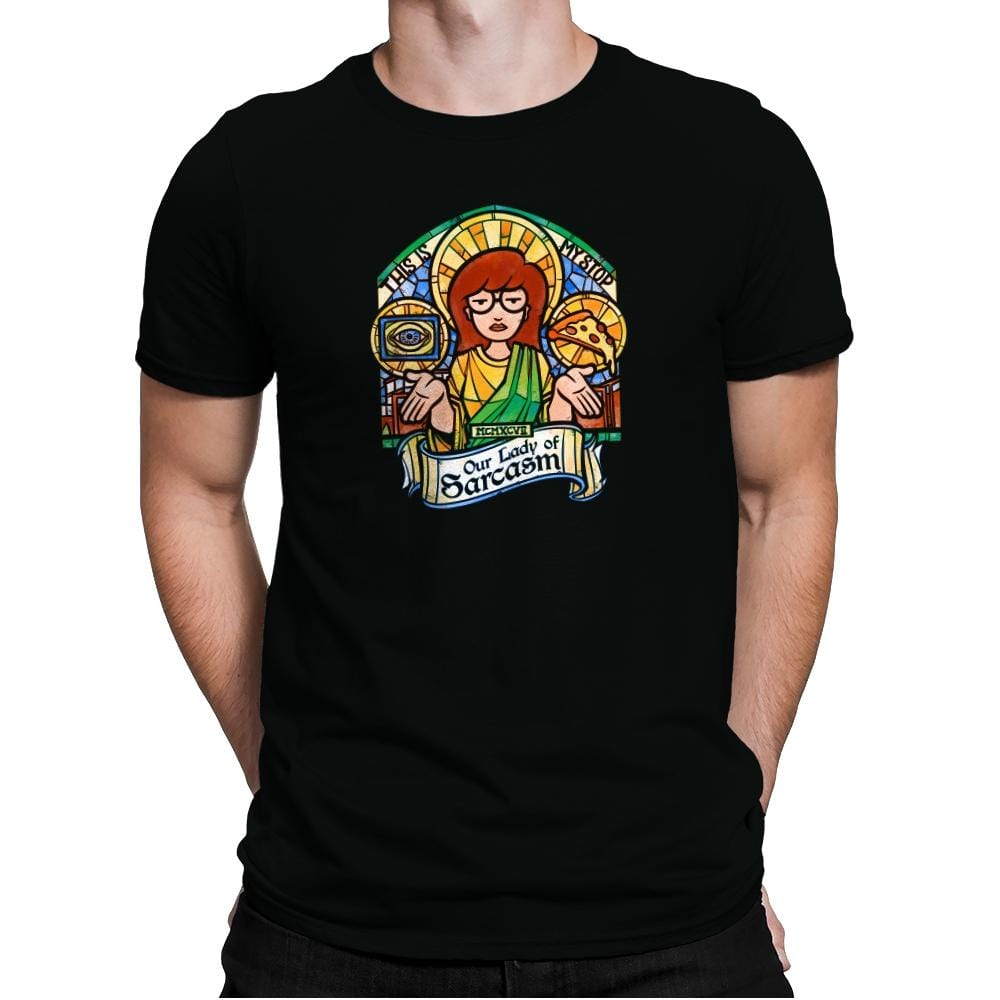 Our Lady of Sarcasm Exclusive - Mens Premium T-Shirts RIPT Apparel Small / Black