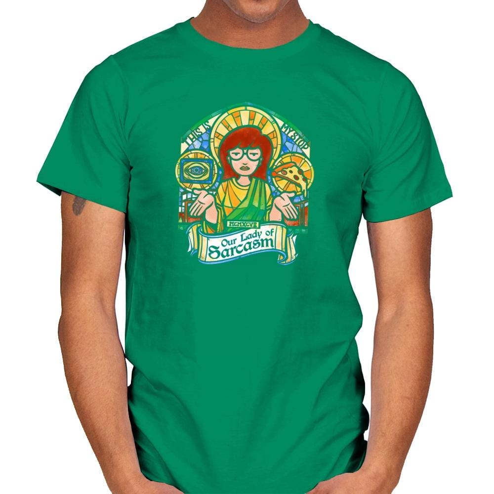 Our Lady of Sarcasm Exclusive - Mens T-Shirts RIPT Apparel Small / Kelly Green
