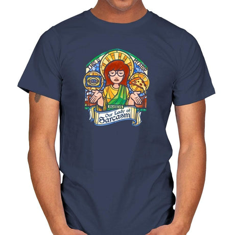 Our Lady of Sarcasm Exclusive - Mens T-Shirts RIPT Apparel Small / Navy