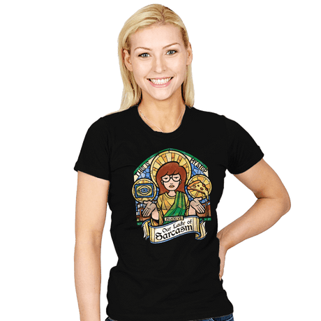 Our Lady of Sarcasm - Womens T-Shirts RIPT Apparel