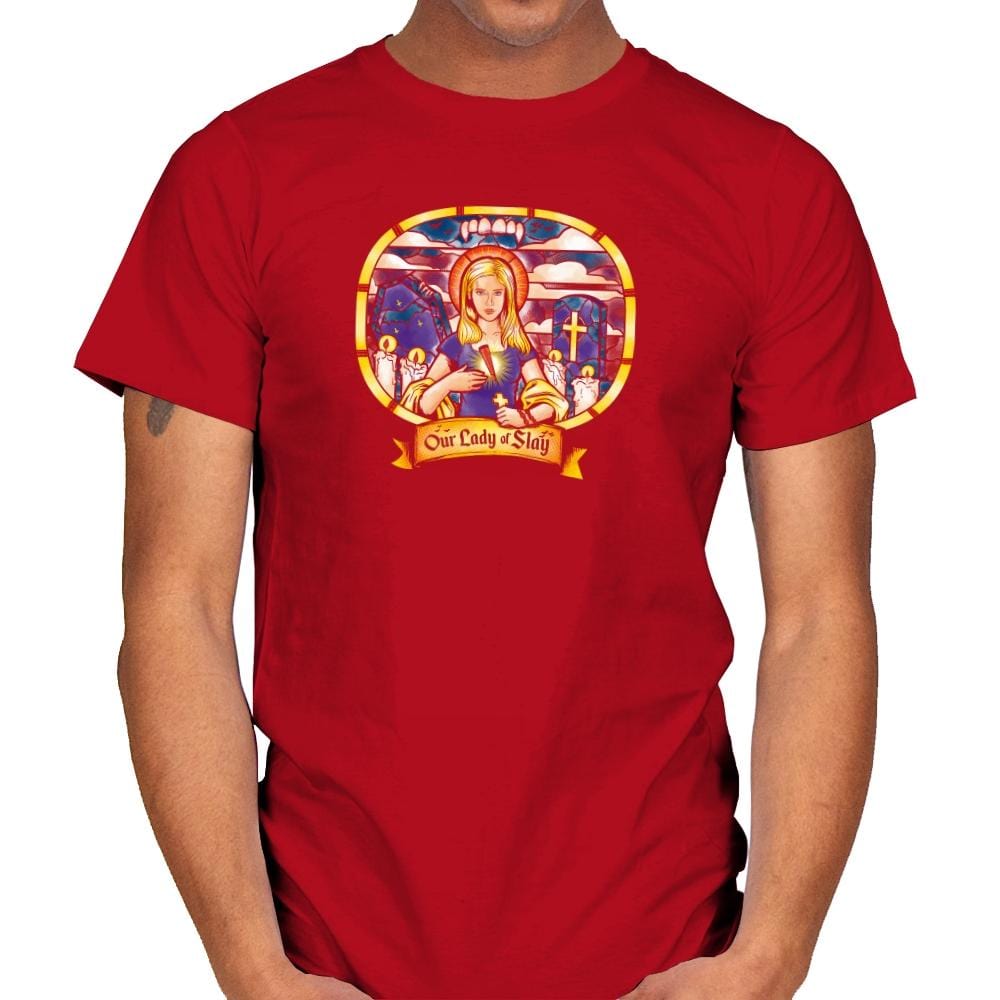 Our Lady of Slay Exclusive - Mens T-Shirts RIPT Apparel Small / Red