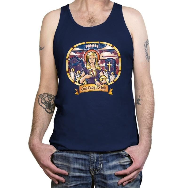 Our Lady of Slay Exclusive - Tanktop Tanktop RIPT Apparel X-Small / Navy