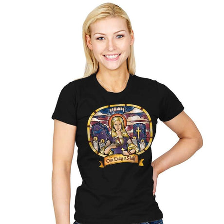 Our Lady of Slay - Womens T-Shirts RIPT Apparel