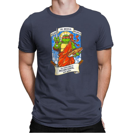 Our Saint of Cool But Rude Exclusive - Mens Premium T-Shirts RIPT Apparel Small / Indigo