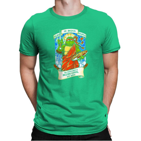Our Saint of Cool But Rude Exclusive - Mens Premium T-Shirts RIPT Apparel Small / Kelly Green