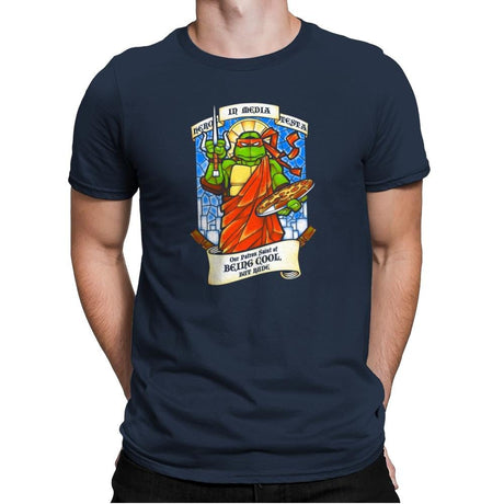 Our Saint of Cool But Rude Exclusive - Mens Premium T-Shirts RIPT Apparel Small / Midnight Navy