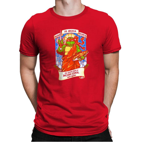 Our Saint of Cool But Rude Exclusive - Mens Premium T-Shirts RIPT Apparel Small / Red