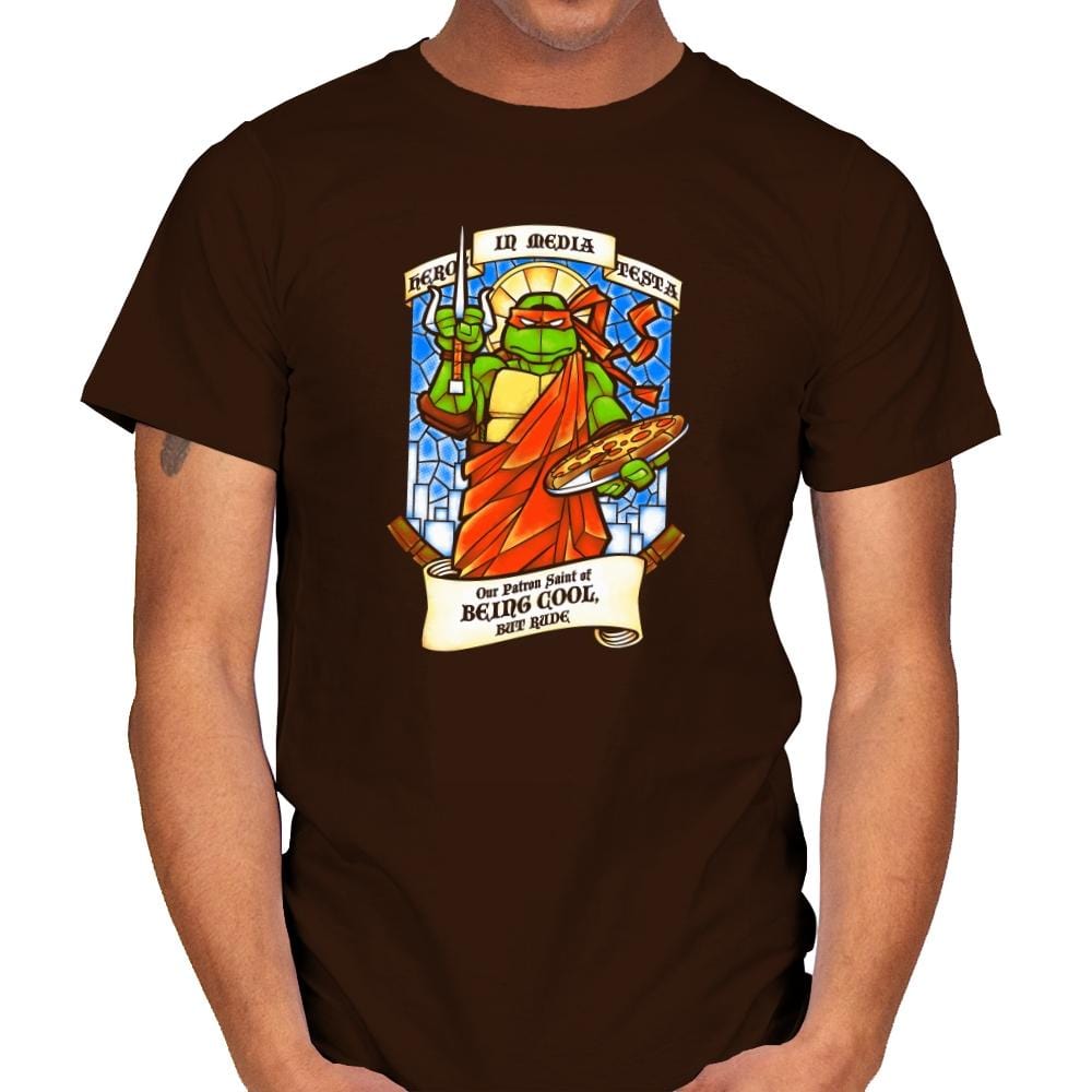 Our Saint of Cool But Rude Exclusive - Mens T-Shirts RIPT Apparel Small / Dark Chocolate