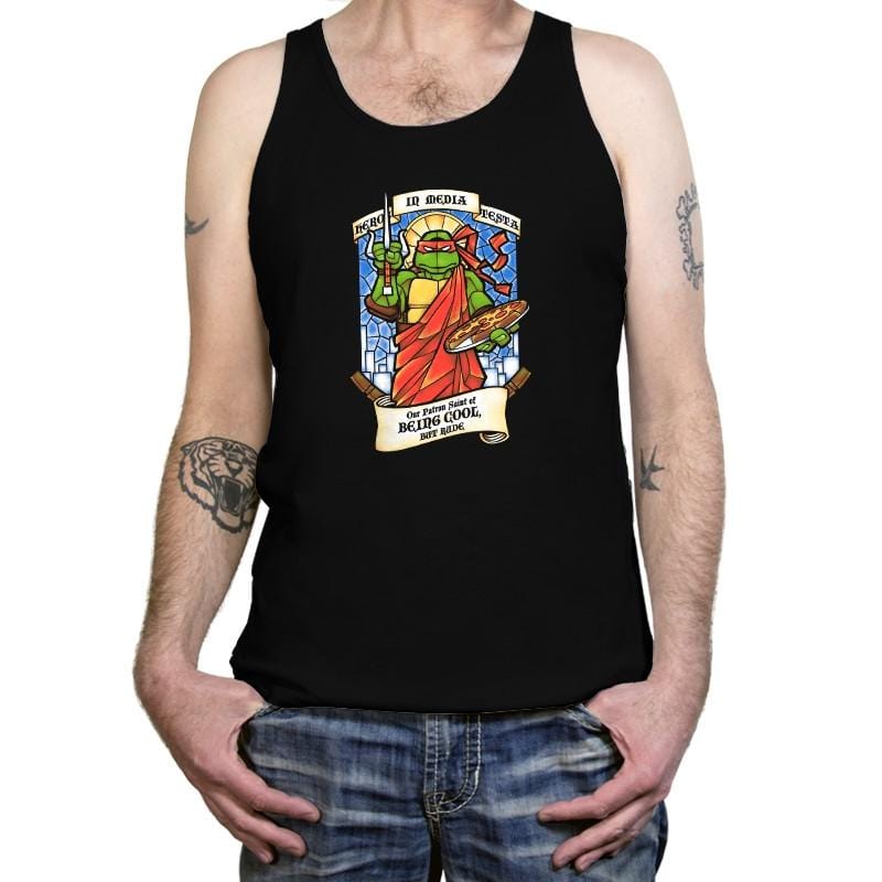 Our Saint of Cool But Rude Exclusive - Tanktop Tanktop RIPT Apparel X-Small / Black