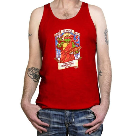 Our Saint of Cool But Rude Exclusive - Tanktop Tanktop RIPT Apparel X-Small / Red