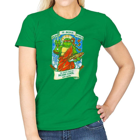 Our Saint of Cool But Rude Exclusive - Womens T-Shirts RIPT Apparel Small / Irish Green