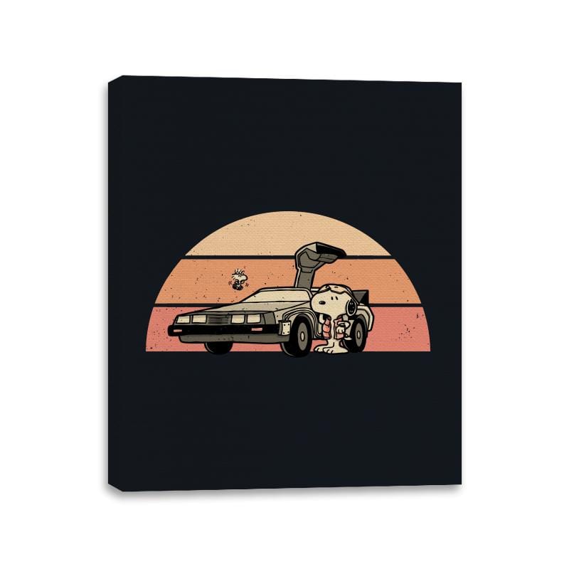 Outatime Beagle - Canvas Wraps Canvas Wraps RIPT Apparel 11x14 / Black