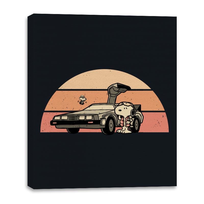 Outatime Beagle - Canvas Wraps Canvas Wraps RIPT Apparel 16x20 / Black