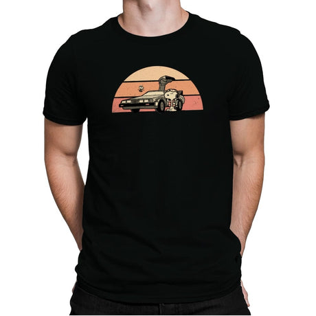 Outatime Beagle - Mens Premium T-Shirts RIPT Apparel Small / Black