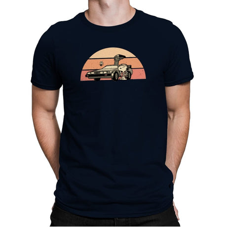 Outatime Beagle - Mens Premium T-Shirts RIPT Apparel Small / Midnight Navy