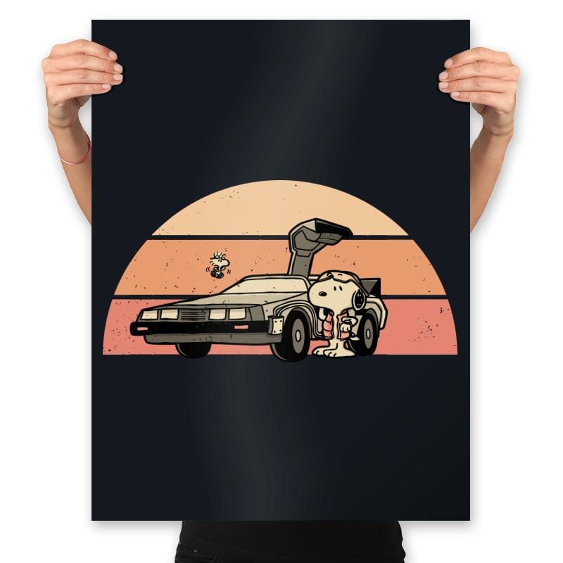 Outatime Beagle - Prints Posters RIPT Apparel 18x24 / Black