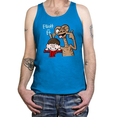 Outer Space Friends - Tanktop Tanktop RIPT Apparel X-Small / Teal