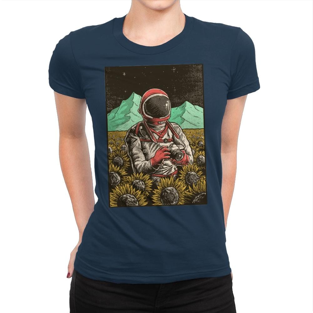 Outer Space Man - Womens Premium T-Shirts RIPT Apparel Small / Midnight Navy