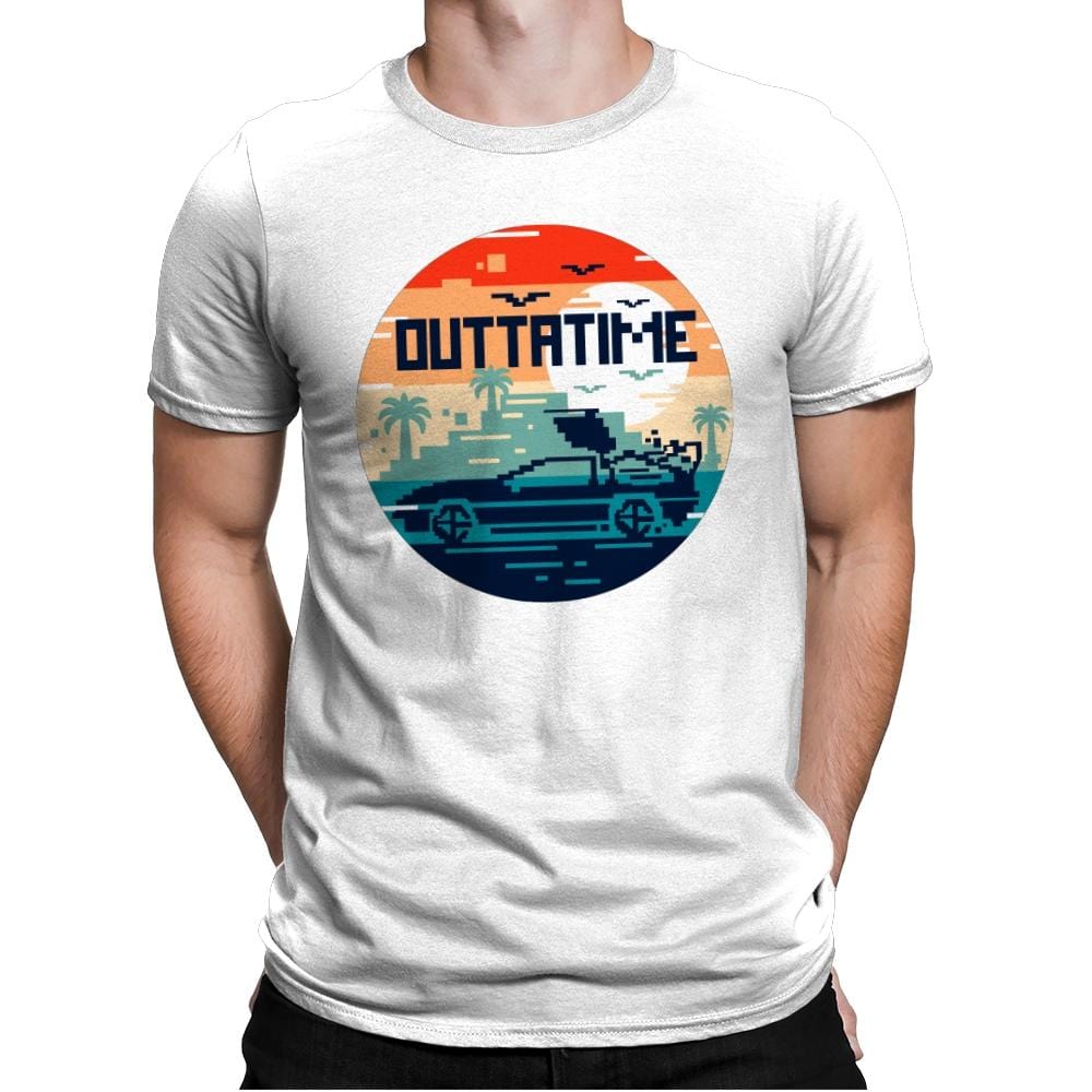 OUTTA TIME - Mens Premium T-Shirts RIPT Apparel Small / White